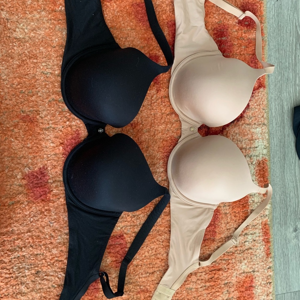 Black and Beige Victoria’s Secret Bra Set Size 34D